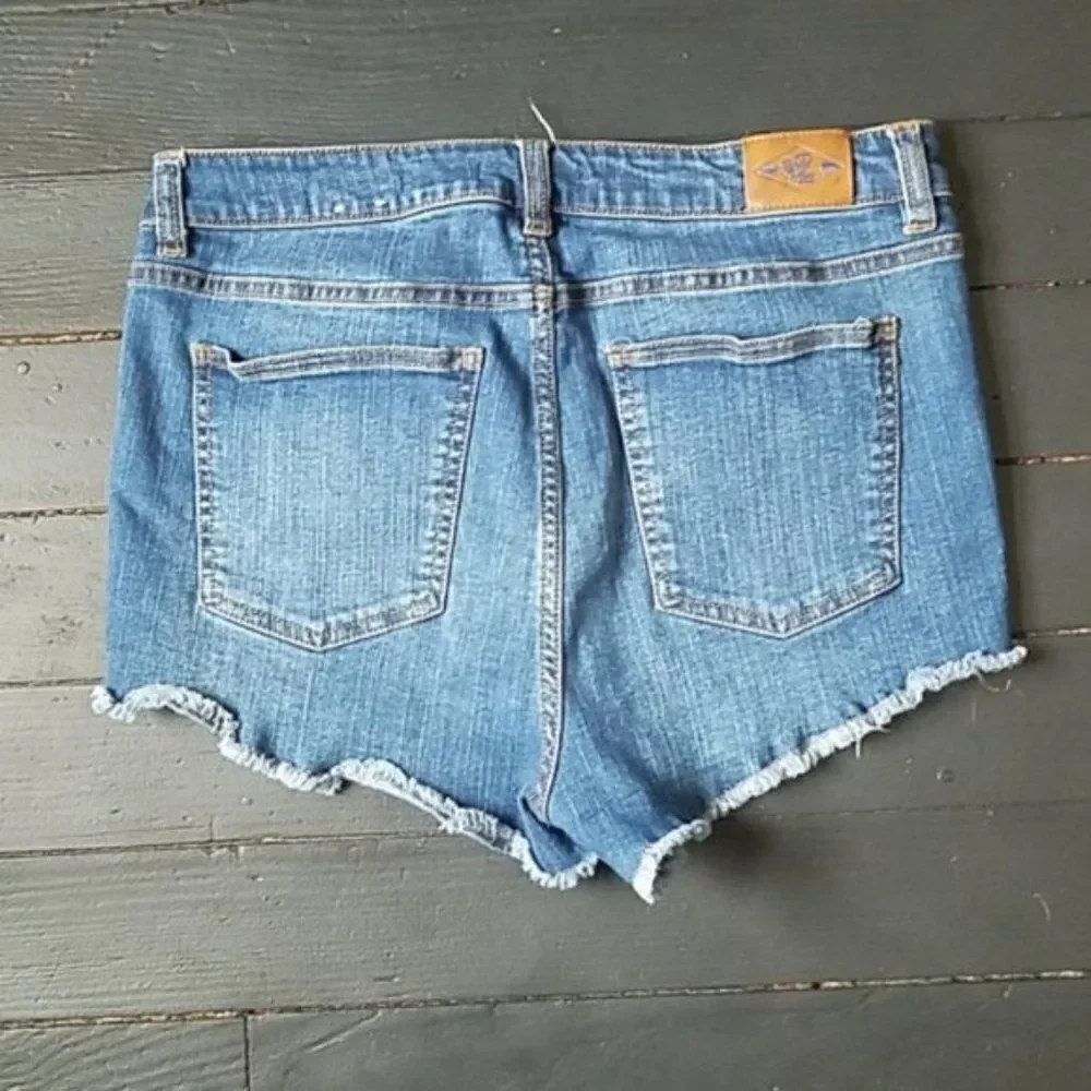 🌼 Wild Blue Cutoff Shorts - Picture 6 of 7